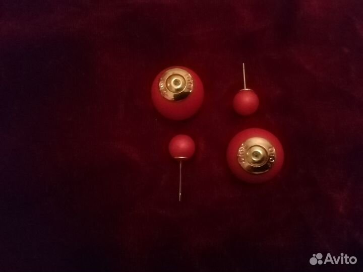 Серьги-пусеты dior. Элитная бижутерия