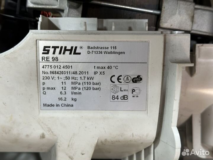 Мойка высокого давления Stihl RE 98 запасные части