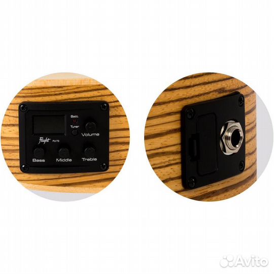 Укулеле концерт Flight DUC328 CEQ SP/ZEB