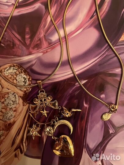 Винтажный кулон на цепочке kirks folly
