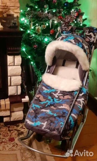 Детские санки коляска