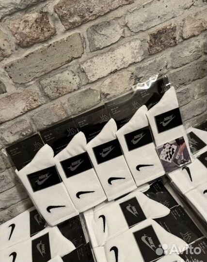 Носки nike высокие белые