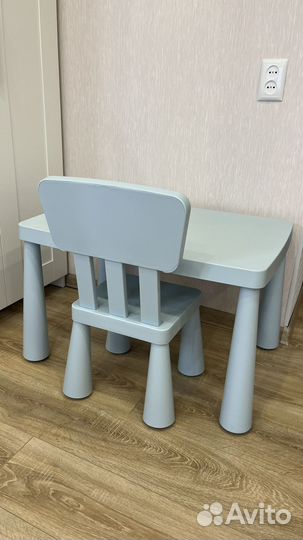 Детский стол и стул IKEA маммут