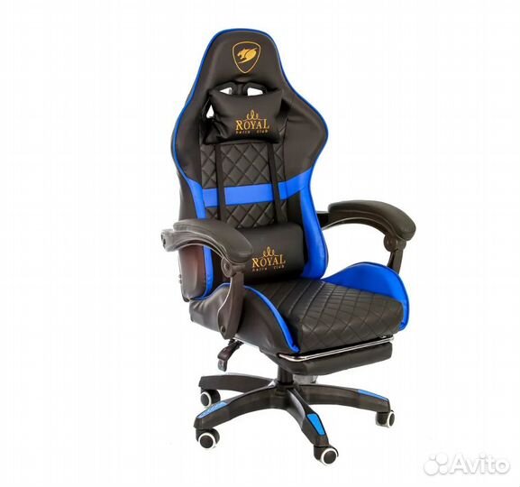 Игровое кресло с подставкой для ног и массажем