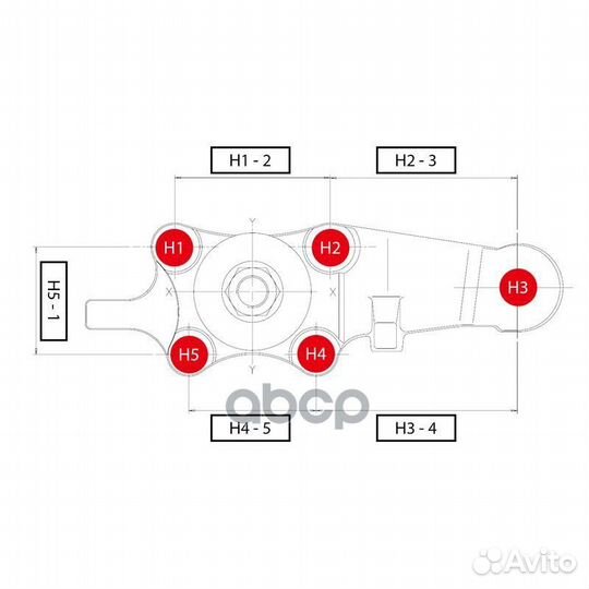 Опора шаровая toyota Land Cruiser 1996 - 2002