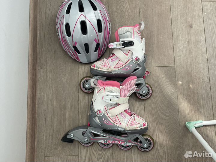 Роликовые коньки+шлем