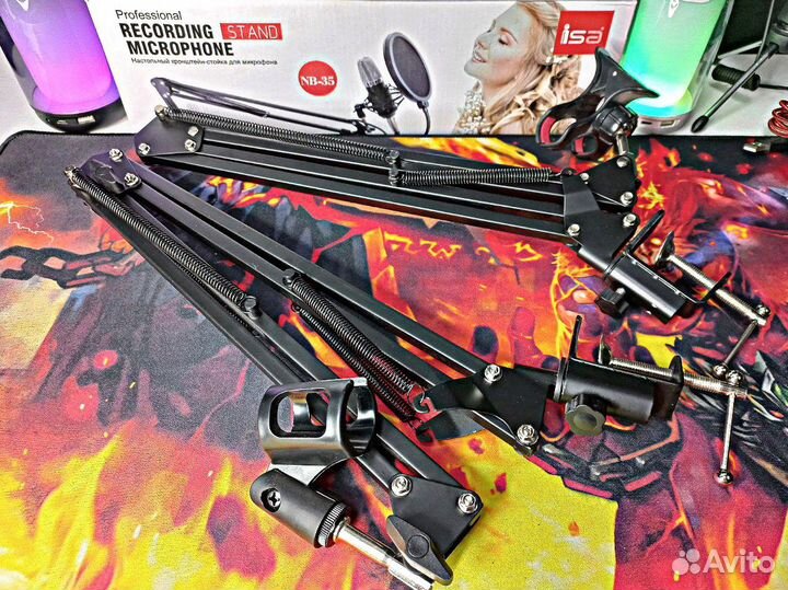Микрофонная стойка 80см для блогера Универсальная