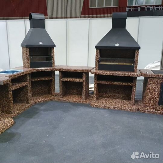 Модульная печь барбекю, печь под казан,гриль