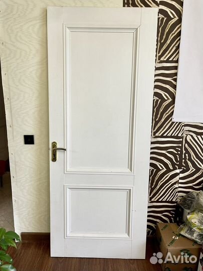 Дверь межкомнатная белая 80ка полный комплект