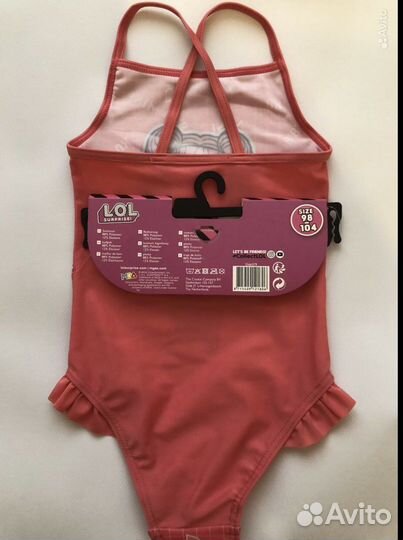 Новый купальник на девочку кукла Лол 98-104
