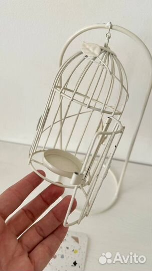 Клетка декоративная белая