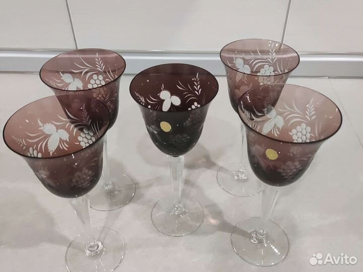 Хрустальные фужеры, Германия, винтаж