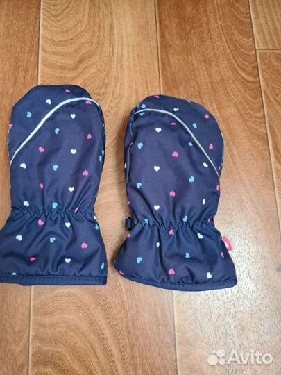 Детские теплые варежки 2-4года