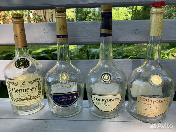 Бутылки от алкоголя виски, коньяк, текила, водка