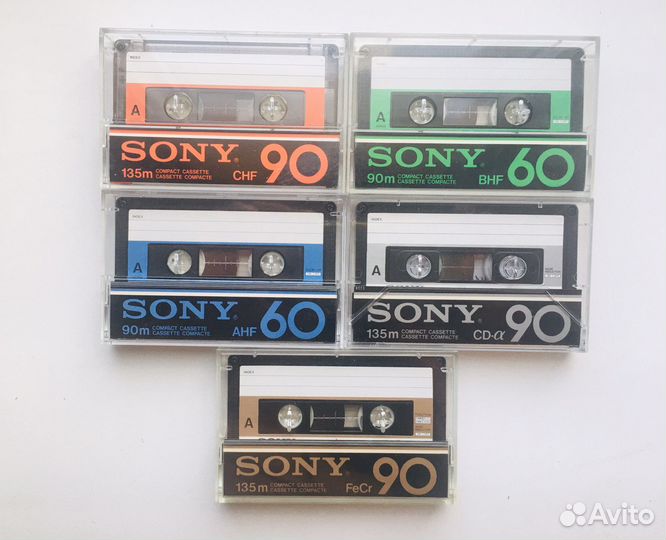 Аудиокассеты Sony наборами