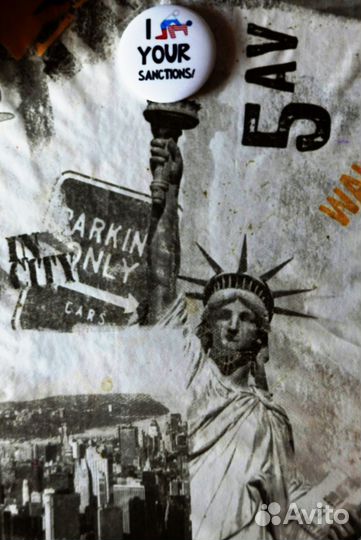 Значок патриота страны «Я «имел» Ваши санкции»