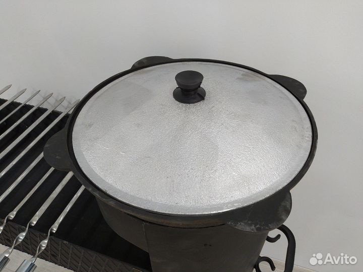 Казан + мангал + шампура + в подарок шумовка