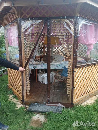 Мягкие окна для беседки