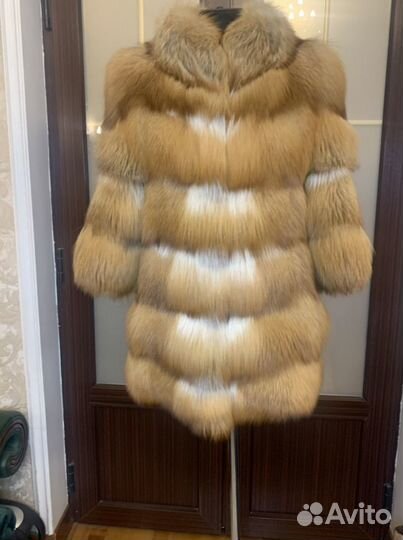 Шуба из рыжей лисы
