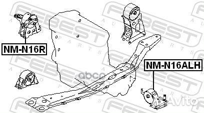 Подушка двигателя левая AT (nissan primera P12