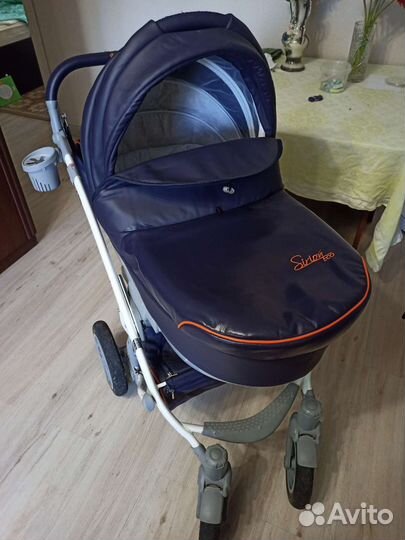 Коляска 2 в 1 эко кожа