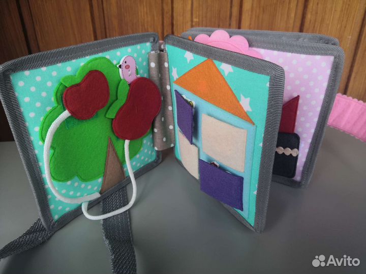 Фетровая книжка игрушка бизиборд