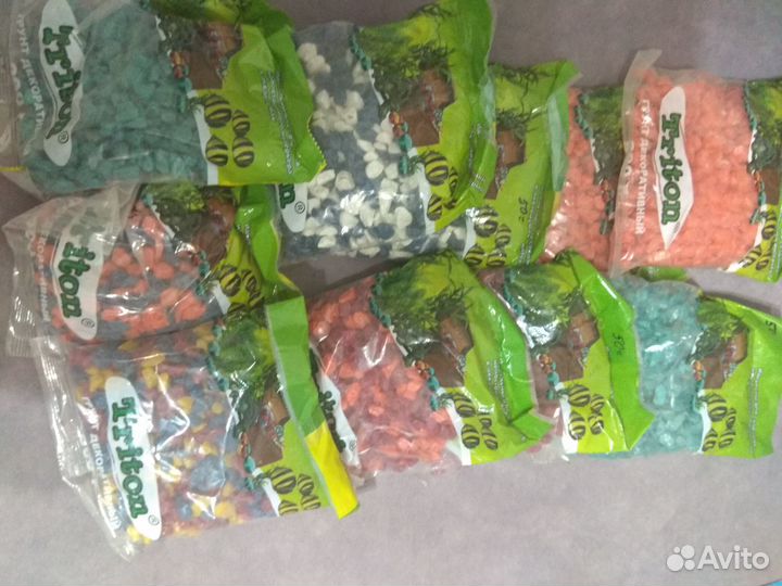 Грунт, растения, грот, сачок для аквариума