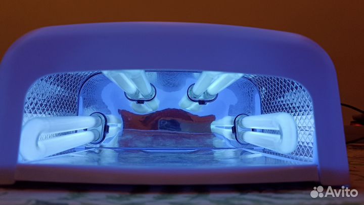 Лампа для маникюра + зажимы