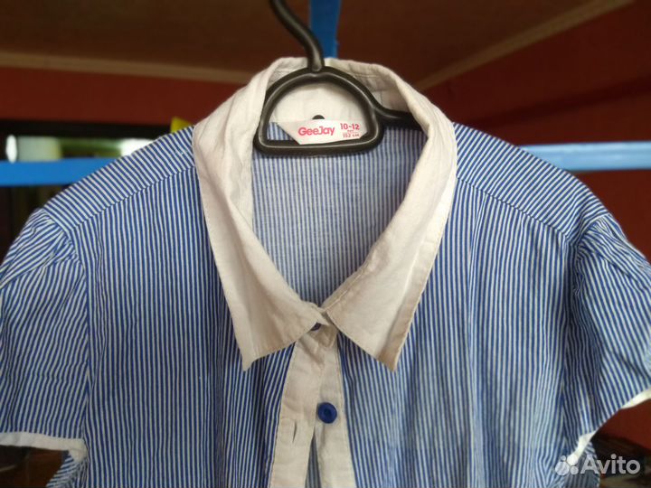 Рубашки на девочку 10-12 лет