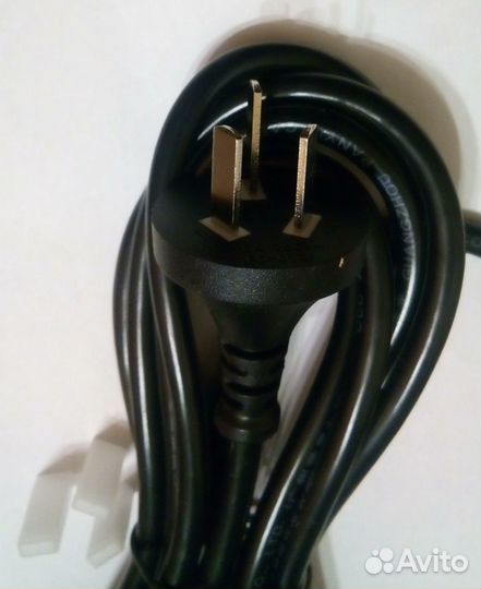 Кабель питания, вилка 3 плоских контакта