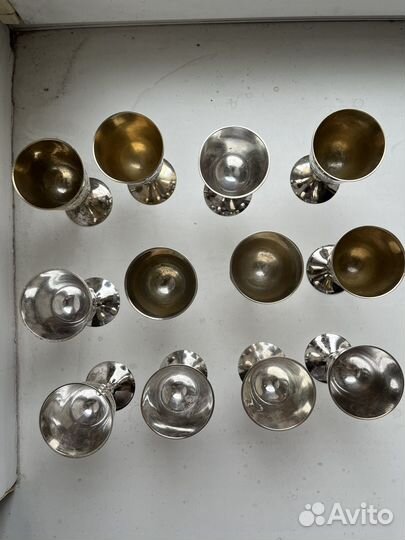 12 посеребренных рюмок Германия