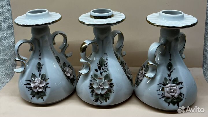 Подсвечник Лепнина Фарфор