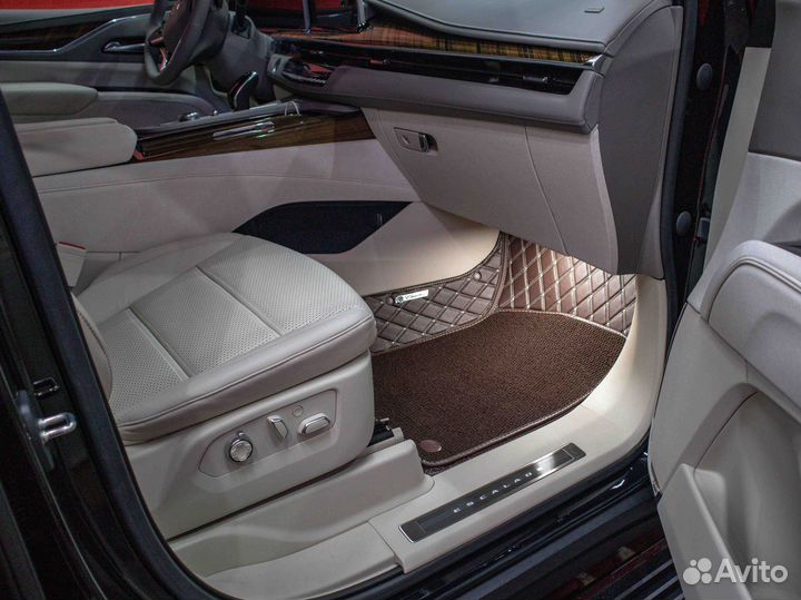 3Д коврики из экокожи Cadillac Escalade 5 2021