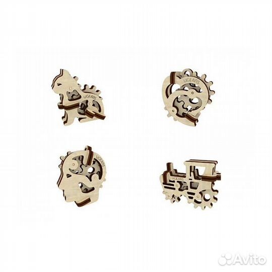 Деревянный 3D конструктор ugears Трибики (4 шт.)