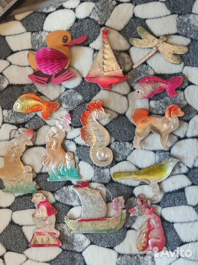 Елочные игрушки картонаж СССР