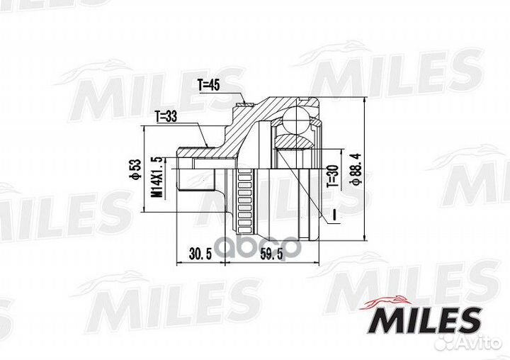 ШРУС audi A4/A6/VW passat 1.6-2.3 95-05 нар. AB