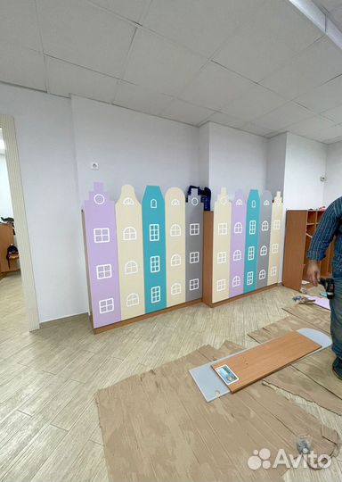 Двери для шкафчиков, панели домики, ширма