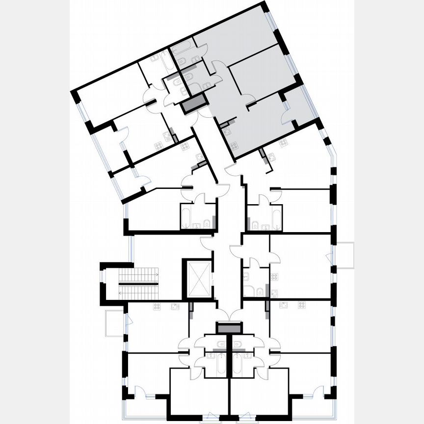 2-к. квартира, 57,3 м², 2/3 эт.
