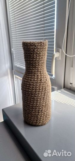 Ваза для сухоцветов джутовая