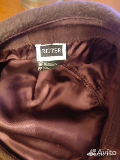 Мужская кожаная кепка 58размер