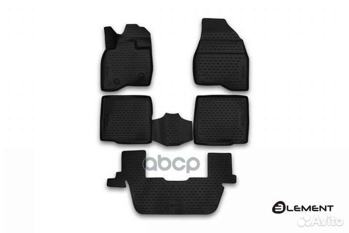 Коврики 3D в салон ford Explorer, 2015, 5 шт