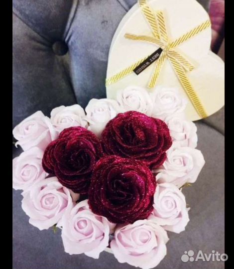 Мыльные букеты, цветы в наличии