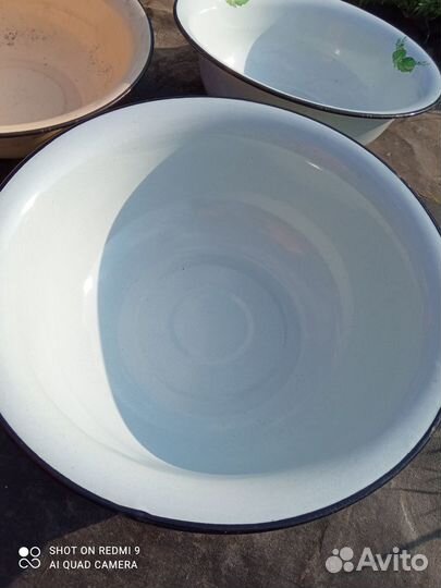 Тазик эмалированная