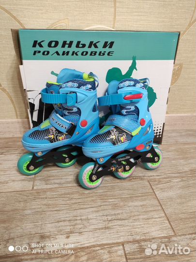 Роликовые коньки новые светящиеся 26-29 р