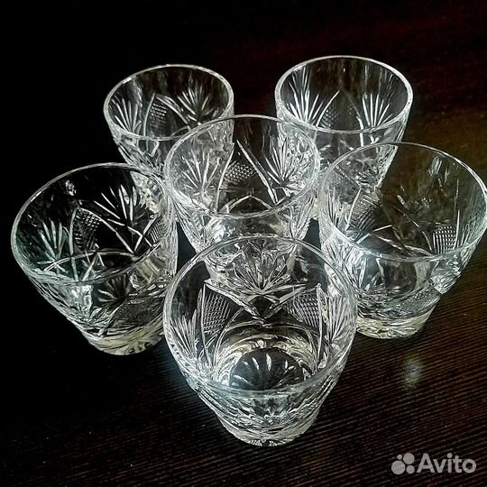 Стопки. Стаканы. Хрусталь. Набор 6 шт