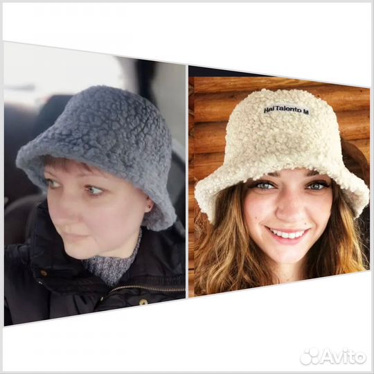 Женская плюшевая панама шляпа шапка