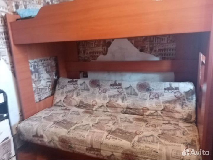 Двухъярусная кровать с диваном бу