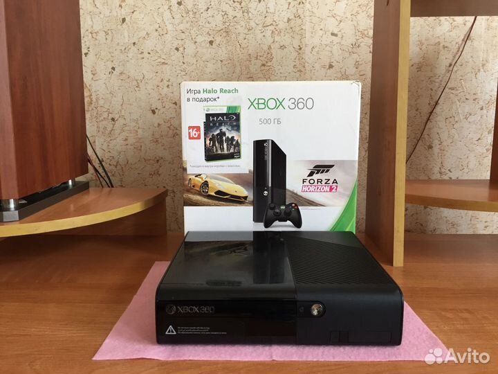 Xbox 360 slim E/500GB/В хорошем состоянии/38 Игр