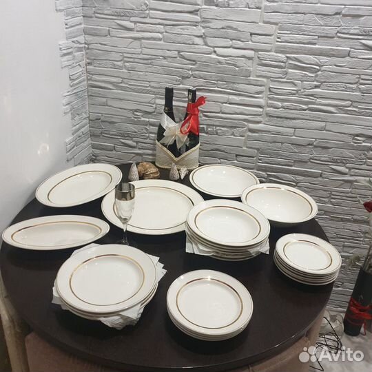 Сервиз столовый фаянс зик Конаково СССР 1970