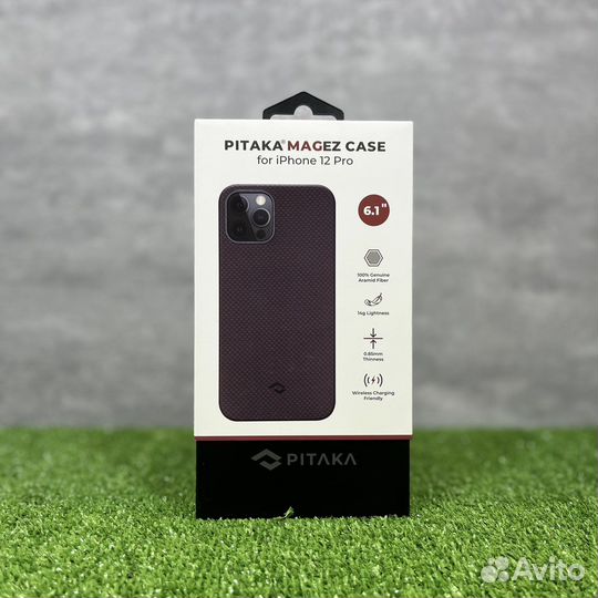 Чехол Pitaka для iPhone 12 Pro Max борд клетка